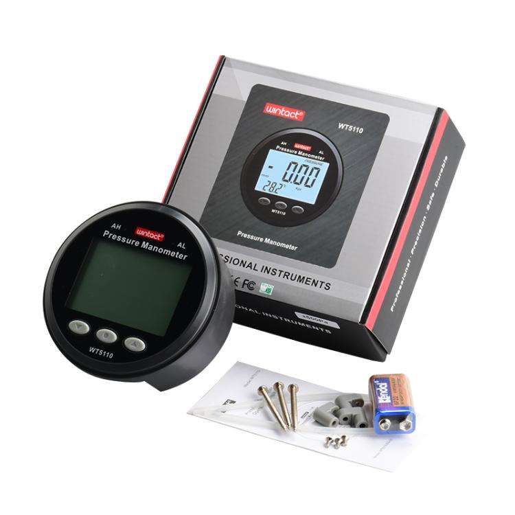 Wintact Portable Hight Precision Pressure Manometer with Temperature Compensation, WT5110 / 2.5Kp...