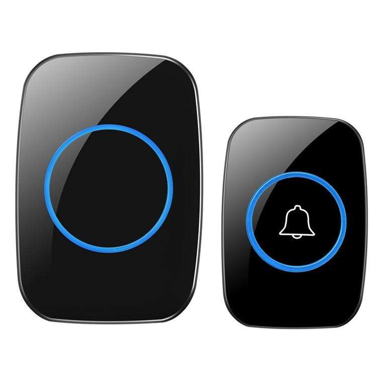 CACAZI A10 300m Long Range No Battery Waterproof LED Light Smart Wireless Doorbell, US Plug, UK Plug