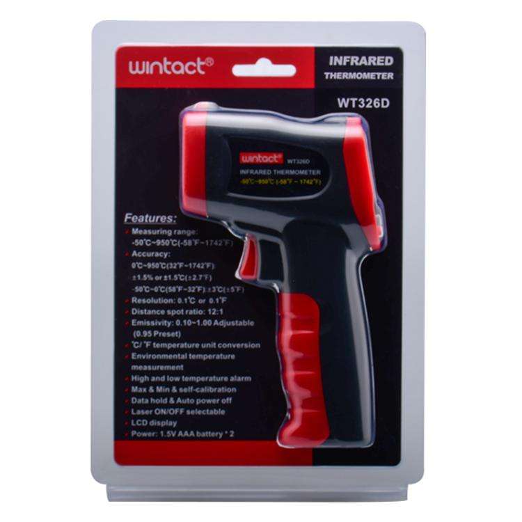 Wintact WT326D Portable Infrared Thermometer, Measuring Range: -50 to 950 Degrees Celsius, WT326D