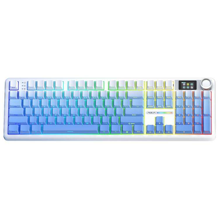 AULA F108 Pro 108 Keys Wired/2.4G/Bluetooth Three Model Customizable RGB Gaming Mechanical Keyboard