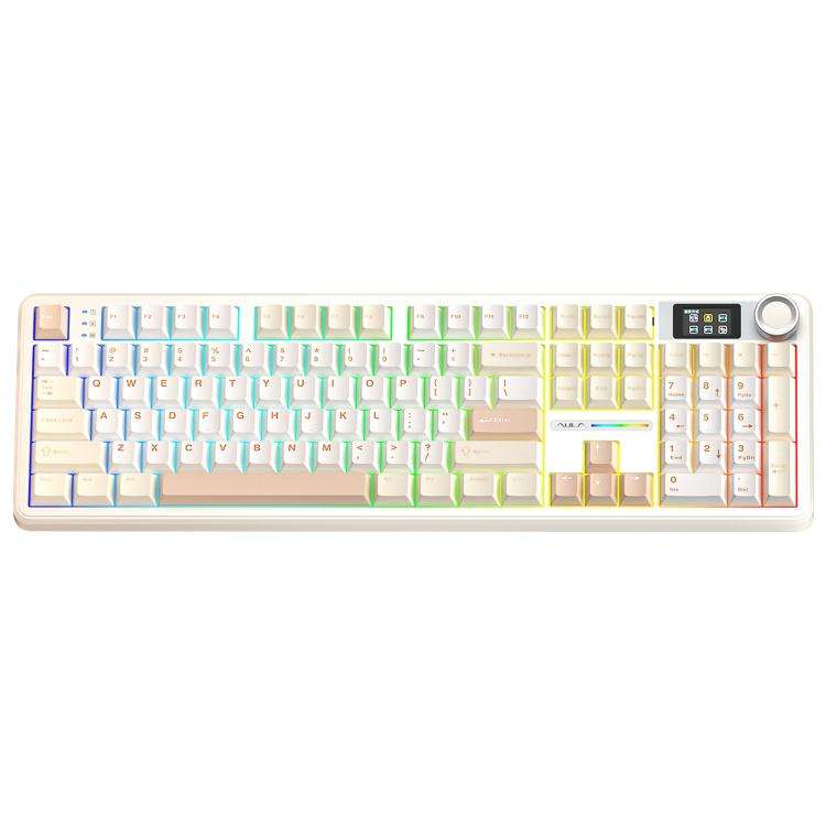 AULA F108 Pro 108 Keys Wired/2.4G/Bluetooth Three Model Customizable RGB Gaming Mechanical Keyboard