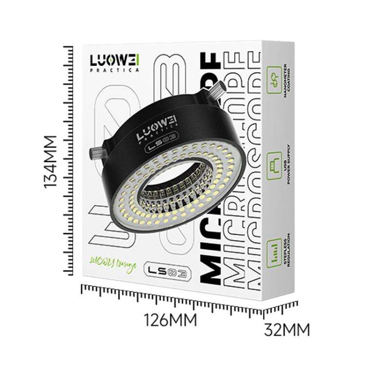 Luowei LS03 High Lumen 72LED Microscope Ring Light Source, Luowei LS03