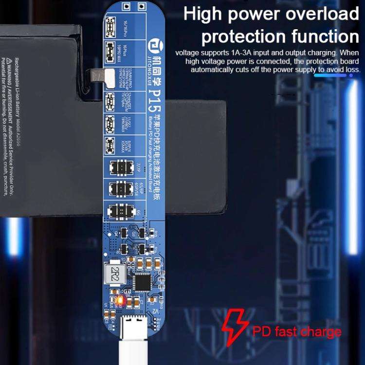 JTX P15 Disassembly-Free Battery Charging Activation Board with PD Charging for iPhone 6-16 Pro M...
