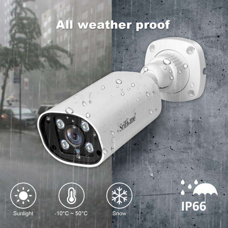 SriHome NVS008-AHD006 2MP HD 8-CH XVR NVR Camera Network Video Recorder Kit, NVS008-AHD006 8-CH