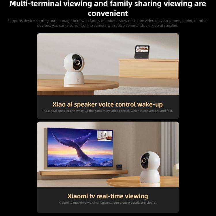 Original Xiaomi Smart Camera 4C 3.5K AI Detection 6MP Full Color Night Vision WiFi 6 Home Securit...