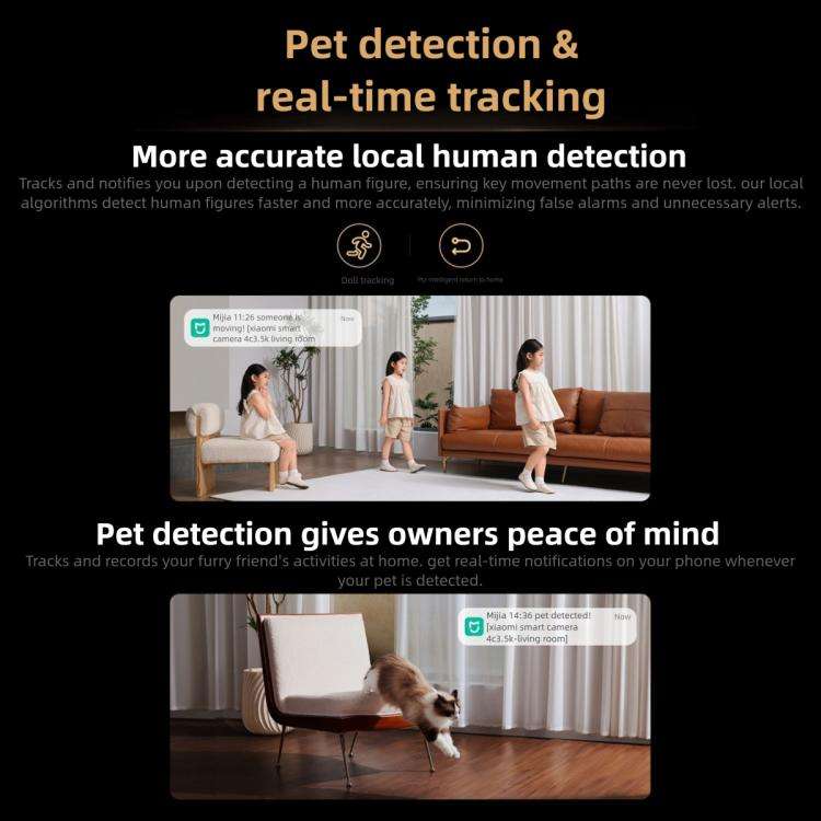 Original Xiaomi Smart Camera 4C 3.5K AI Detection 6MP Full Color Night Vision WiFi 6 Home Securit...