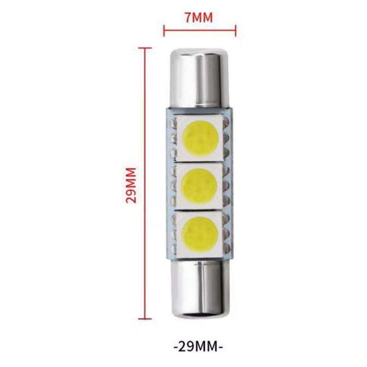 10pcs ST6-5050-3SMD 29mm B6 LED Car Make-up Mirror Light Reading Lamp, ST6-5050-3SMD