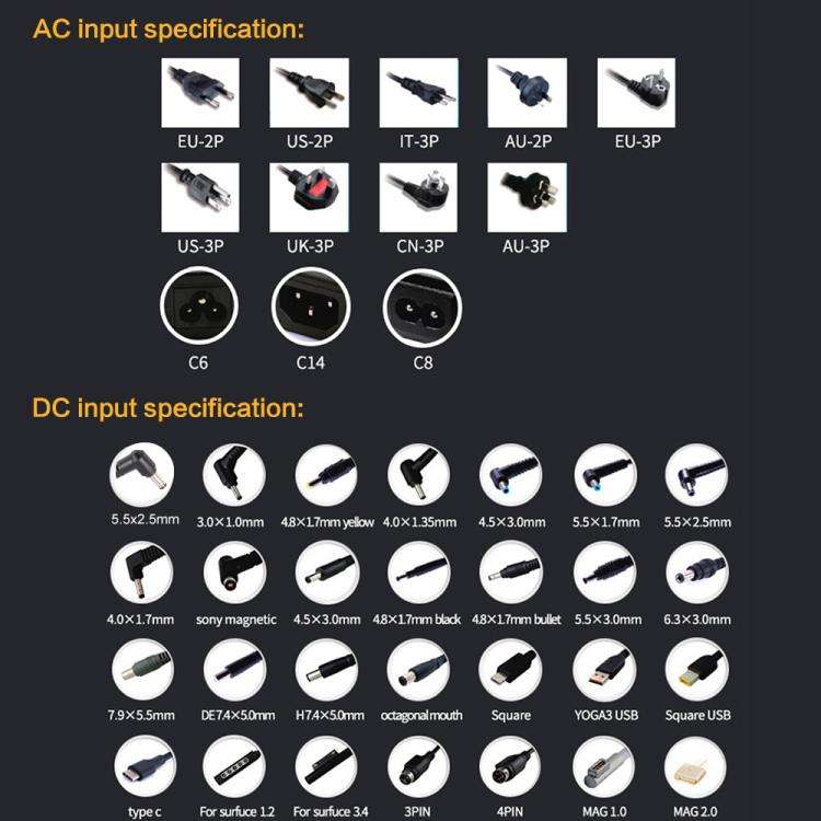 45W 19V 2.37A Power Adapter with DC 5.5x2.5mm Port For Asus, EU Plug, US Plug, UK Plug, AU Plug
