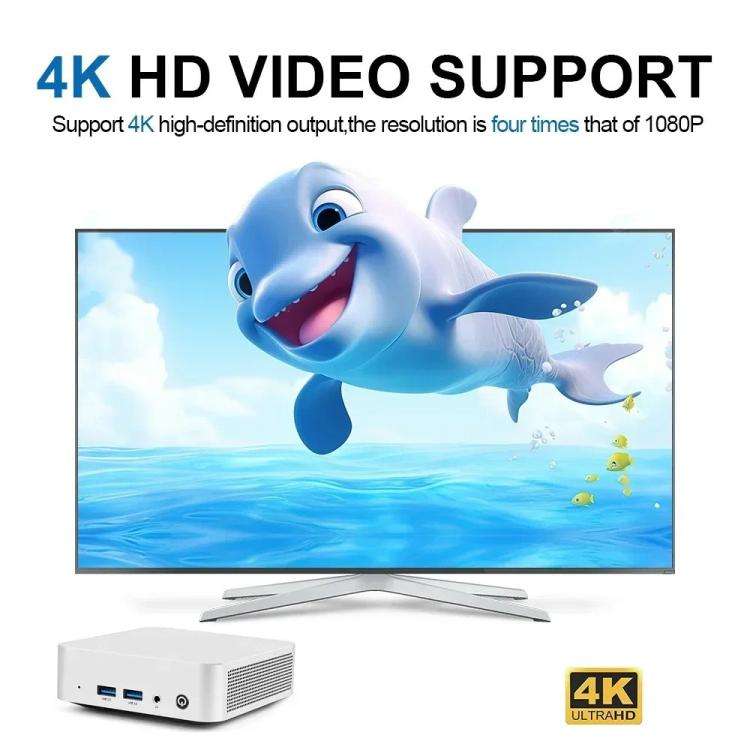 MN370 Windows 10 Low-power Home Office Mini PC, 8GB + 128GB, Intel Pentium N3700 Quad Core Proces...