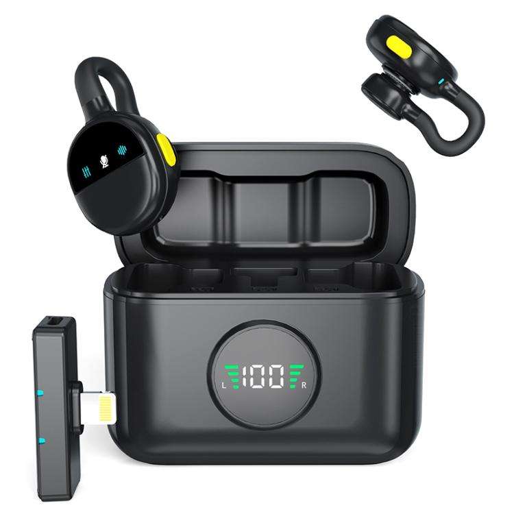 Q28 2 in 1 Lavalier Wireless Noise Cancellation Microphone, Type-C Plug, 8 Pin Plug