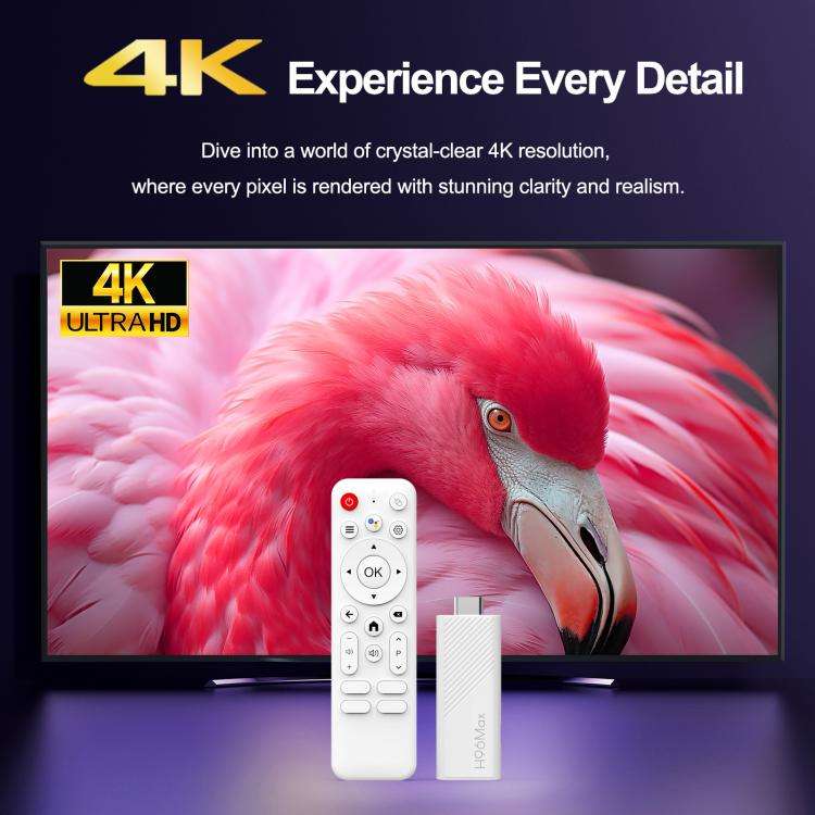 H96 Max H313 Android 14 Mini HD TV Stick with Remote Control, ARM Cortex-A53 Quad Core, 2GB+16GB,...