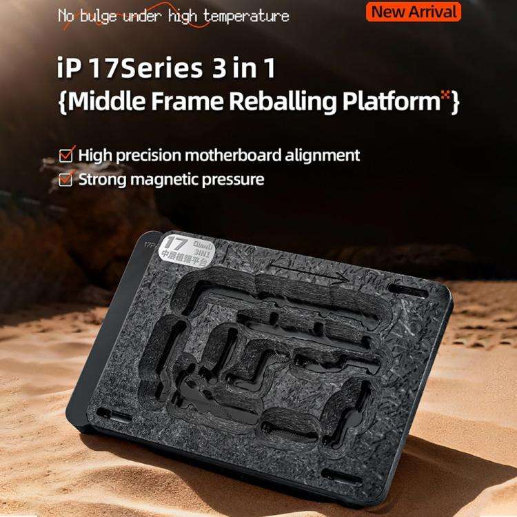 Qianli 3 in 1 Magnetic Middle Frame Reballing Platform for iPhone 17 / 17 Pro / 17Pro Max, Qianli...