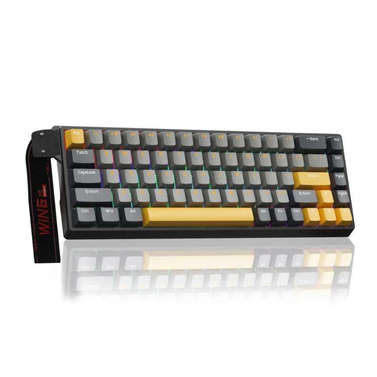 AULA WIN68HE MAX Version 68 Keys RGB Wired Keyboard, WIN68HE Dark+Light+Yellow Wing Chun Magnetic...