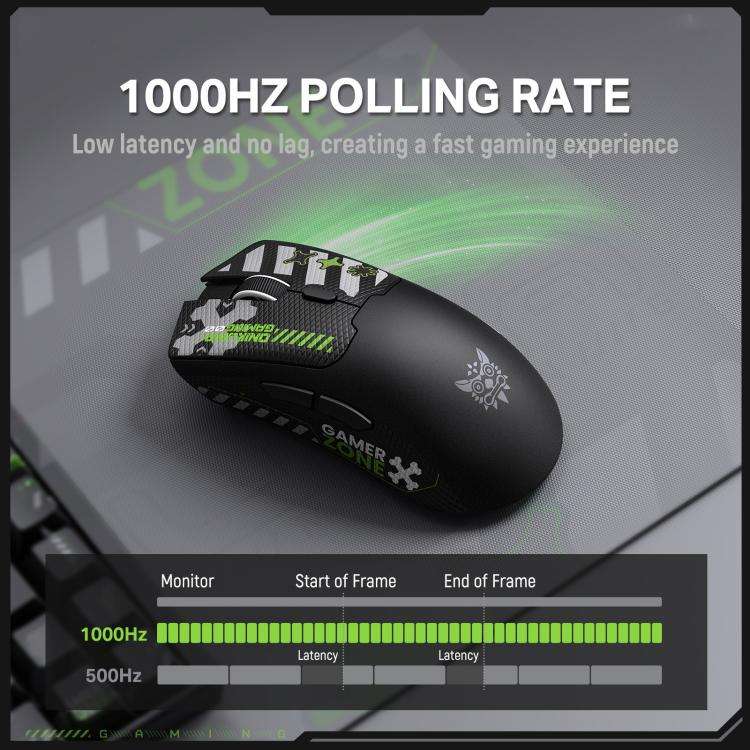 ONIKUMA DM01 12800DPI 2.4GHz + BT + Wired Tri-mode Gaming Mouse, DM01