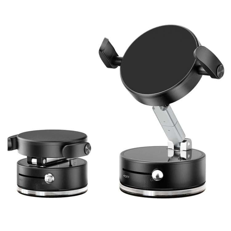 A9 Pro Foldable Clamp-type Nano Vacuum Magnetic 360-degree Rotation Car Phone Holder, A9 Pro (Bla...