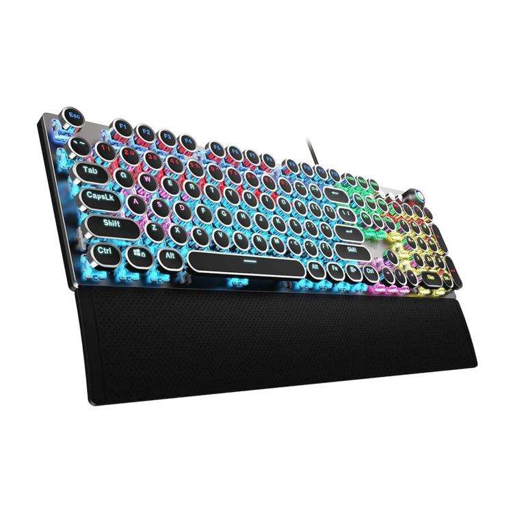 AULA F2088 104 Keys Wired Steampunk Retro Gaming Mechanical Keyboard, White Blue Switch, Pink Blu...