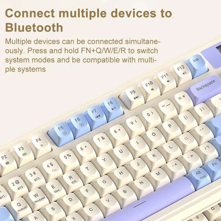 AULA S99 Pro 99 Keys Wired/2.4G/Bluetooth Three Model RGB Mechanical Feel Membrane Keyboard