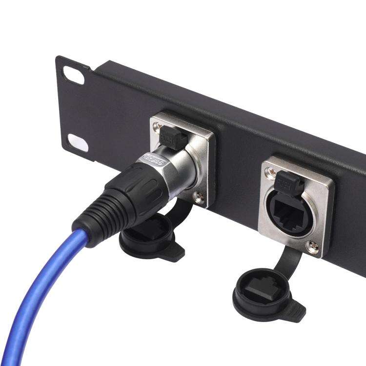 ETH6L RJ45 D-Type Female to Female Signal Panel Waterproof Ethernet LAN Connector, ETH6L