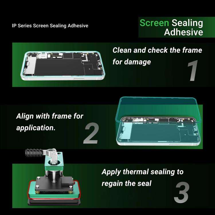 2UUL IP Series Back Cover Sealing Adhesive (5pcs/Box), For iPhone 17 Pro Max, For iPhone 17 Pro, ...