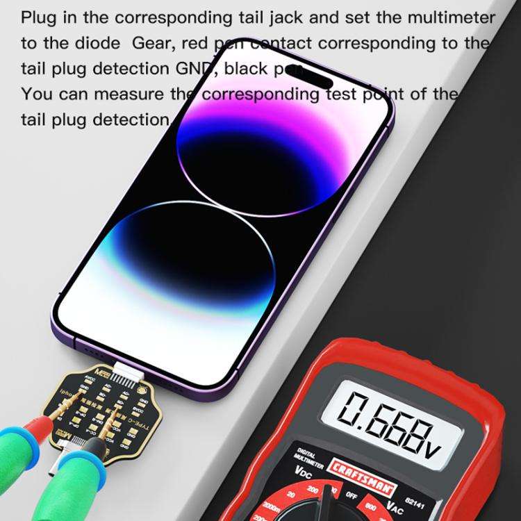 MaAnt Non-Remove Phone Tail Plug Charging Fault Test Board for iPhone / Android, MaAnt Tail Plug ...