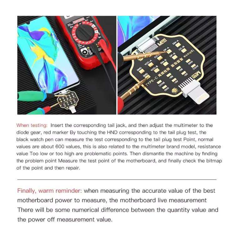 MaAnt Non-Remove Phone Tail Plug Charging Fault Test Board for iPhone / Android, MaAnt Tail Plug ...