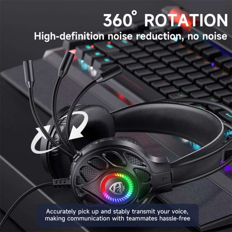 SoulBytes S200 3.5mm USB Wired LED Gaming Headset with Mic, S200