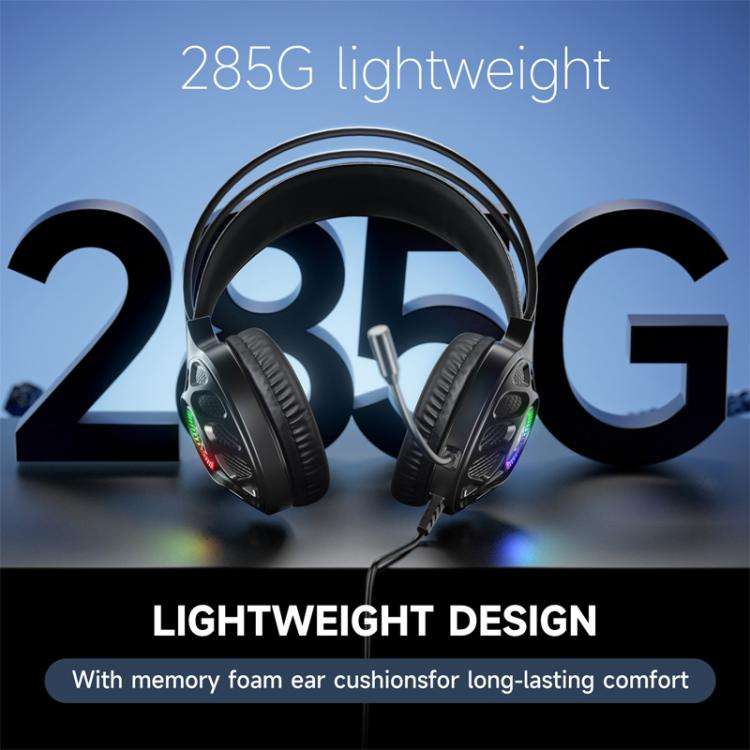 SoulBytes S200 3.5mm USB Wired LED Gaming Headset with Mic, S200