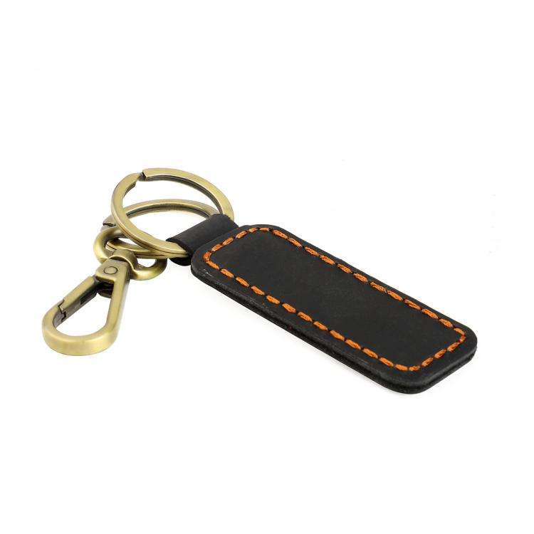 Retro Crazy Horse Genuine Leather Car Key Chain
