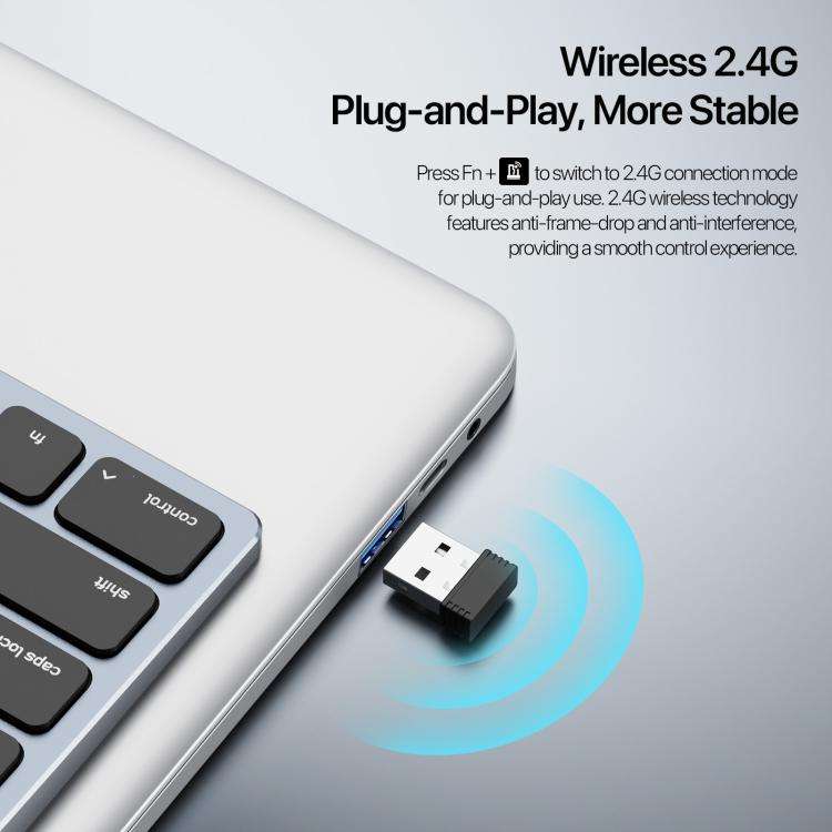 DUX DUCIS LK Pro Series Universal Dual-Mode Aluminum Alloy Wireless Keyboard With Touch Digital P...