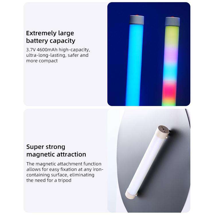 G10 Handheld RGB Chin and Neck Wrinkle Light Fill Light LED Video Light, Standard Version, with M...