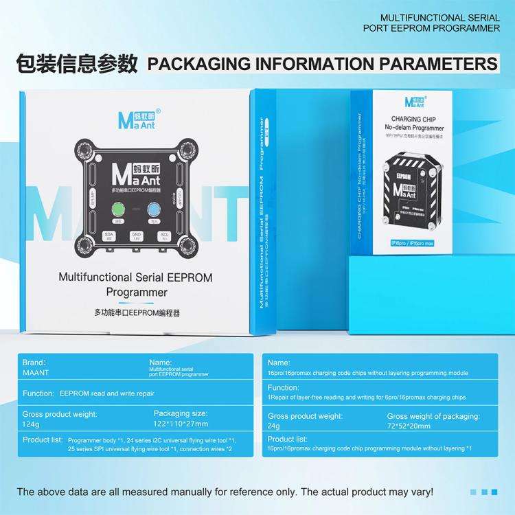 MaAnt E1 Multifunctional Serial Port EEPROM Programmer, Only Programmer, 16 Pro/16 Pro Max IC Mod...
