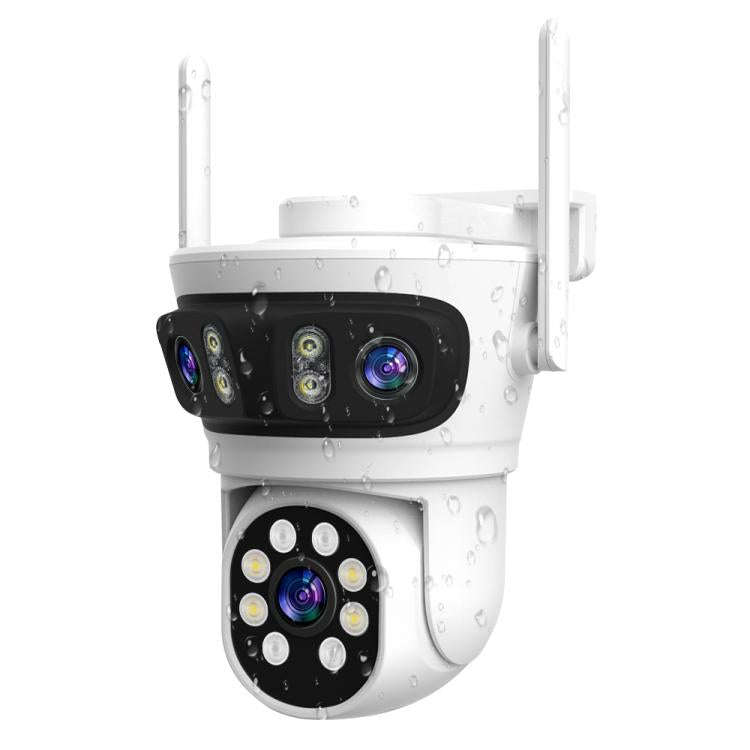 RH-TC3L 3MP Triple Lens HD Outdoor PTZ Security Dome Camera, EU Plug, US Plug, UK Plug, AU Plug