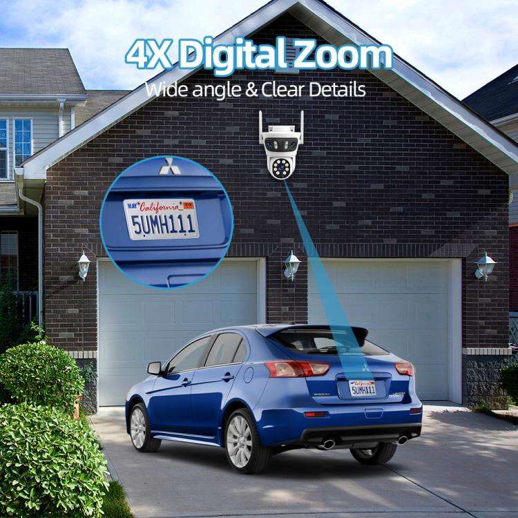 RH-TC3L 3MP Triple Lens HD Outdoor PTZ Security Dome Camera, EU Plug, US Plug, UK Plug, AU Plug