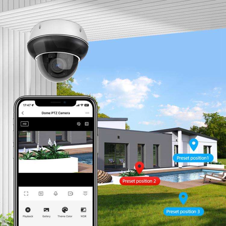 RH-D05 5MP 5X Optical Zoom PoE & Wi-Fi Outdoor Dome Security Camera, RH-D05