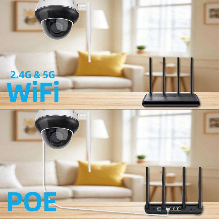 RH-D05 5MP 5X Optical Zoom PoE & Wi-Fi Outdoor Dome Security Camera, RH-D05