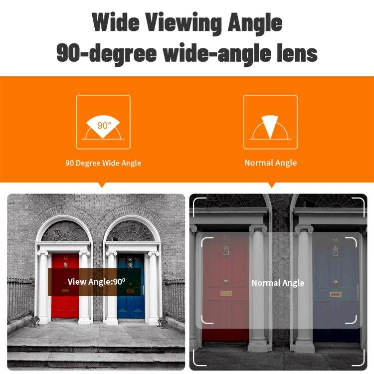 RH-TPD08 720P 2.8 inch Display Electronic Peephole 2.4G Wireless Video Doorbell