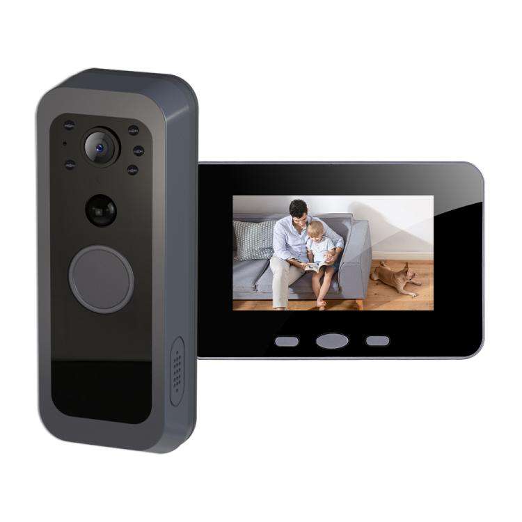 RH-TPD10-W 4 inch IPS Screen Tuya Smart Two-Way Audio Intercom WiFi Video Doorbell