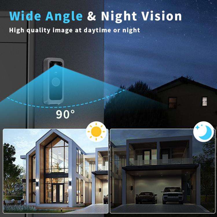 RH-TPD10-W 4 inch IPS Screen Tuya Smart Two-Way Audio Intercom WiFi Video Doorbell