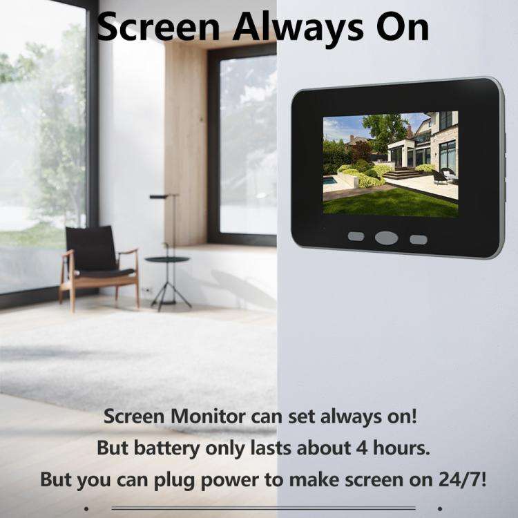 RH-TPD10-W 4 inch IPS Screen Tuya Smart Two-Way Audio Intercom WiFi Video Doorbell