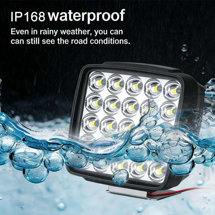 DC12-80V IP68 Waterproof Car Ultra-bright LED Spotlight, 15 LEDs, 45 LEDs