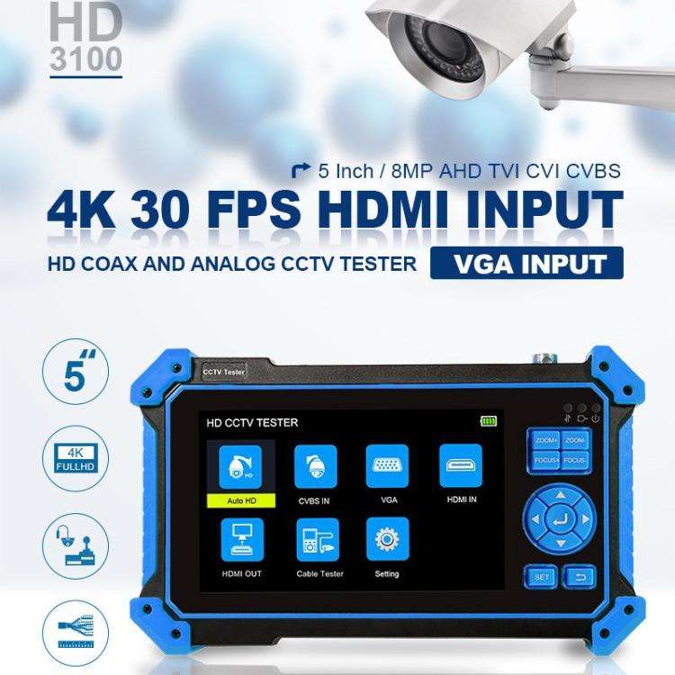 HD-3100Pro Engineering Treasure 5 in 1 Coaxial Video Surveillance Tester, US Plug, EU Plug, UK Plug