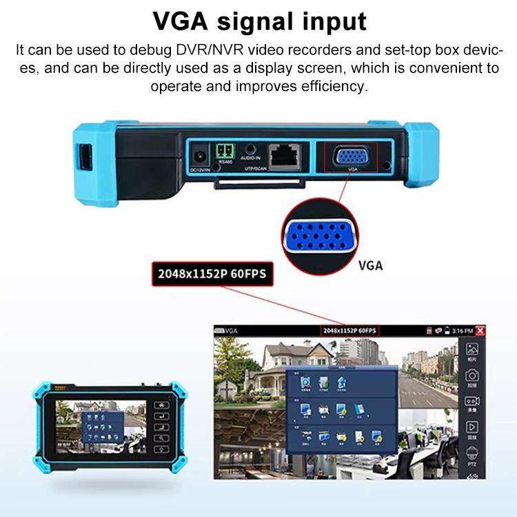 IPC-5200 Plus 4K Network Coaxial Simulation Engineering Video Surveillance Tester, US Plug, EU Pl...