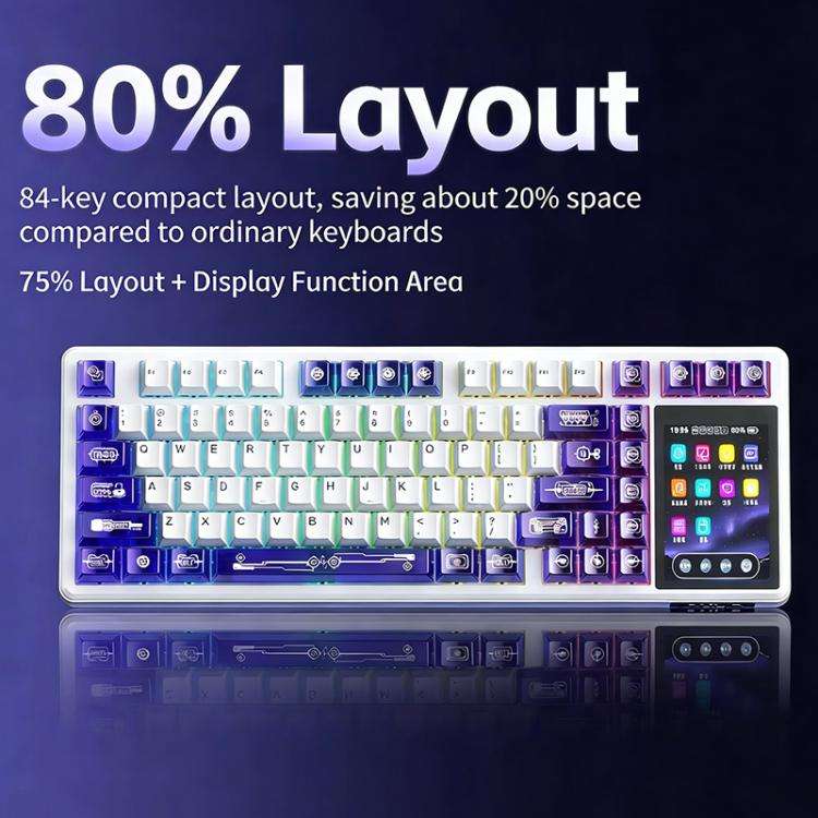 AULA L99 Smart Touch Screen Tri-Mode RGB Customizable Mechanical Keyboard