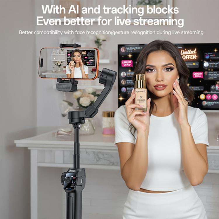 Yesido SF32 Pro Telescopic 3-Axis Gimbal Selfie Stick with AI Module, SF32 Pro