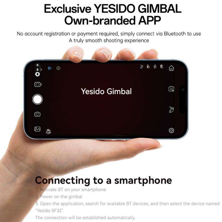 Yesido SF32 Pro Telescopic 3-Axis Gimbal Selfie Stick with AI Module, SF32 Pro
