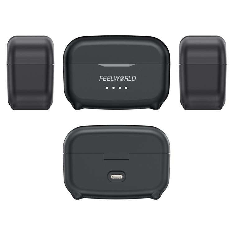 FEELWORLD LM1 Wireless Lavalier Microphone for Phone Computer Camera, 2TX + 1RX + Charging Case