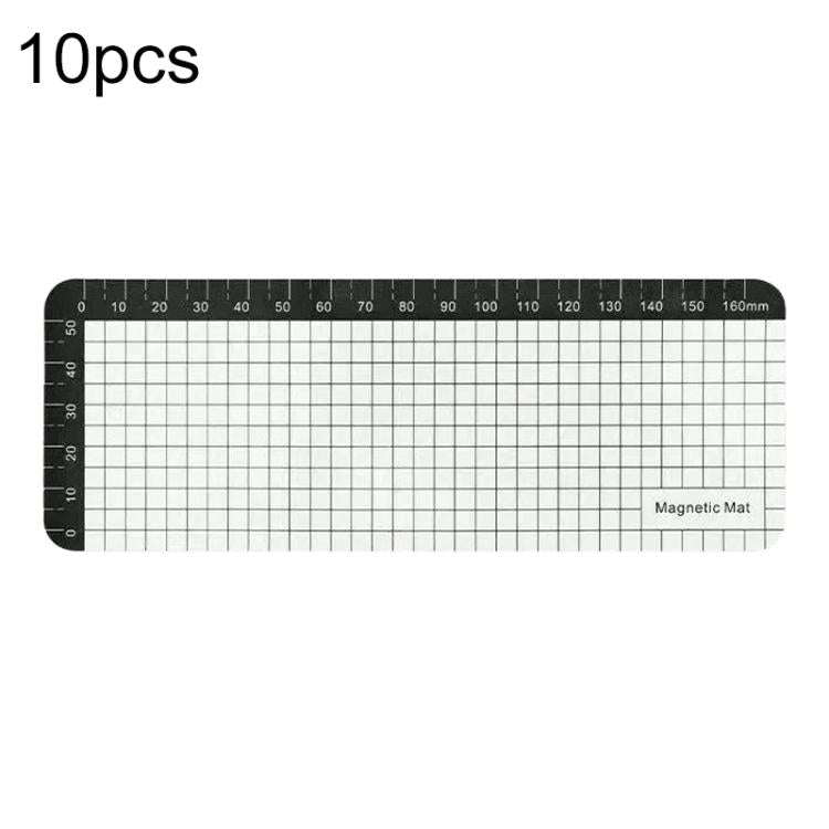 10pcs Anti-Loss Magnetic Screw Mat, 14.5 x 4.5cm, 17.9 x 6.5cm