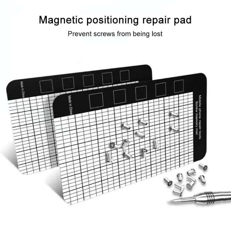 10pcs Anti-Loss Magnetic Screw Mat, 14.5 x 4.5cm, 17.9 x 6.5cm