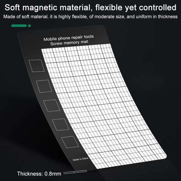 10pcs Anti-Loss Magnetic Screw Mat, 14.5 x 4.5cm, 17.9 x 6.5cm