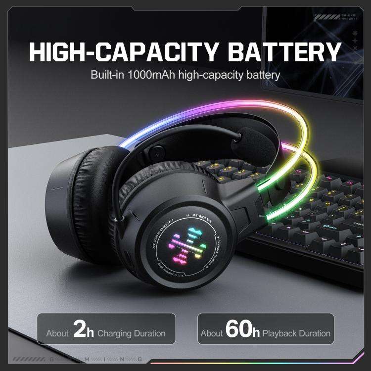 ONIKUMA GT889 Tri-mode RGB Bluetooth 2.4G Wired Gaming Headset, GT889